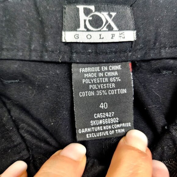 Fox Golf Cargo Shorts Black Men's Size 40 - Picture 5 of 12